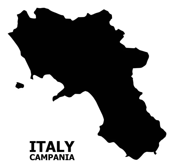 Carte plate vectorielle de la région de Campanie avec légende — Image vectorielle