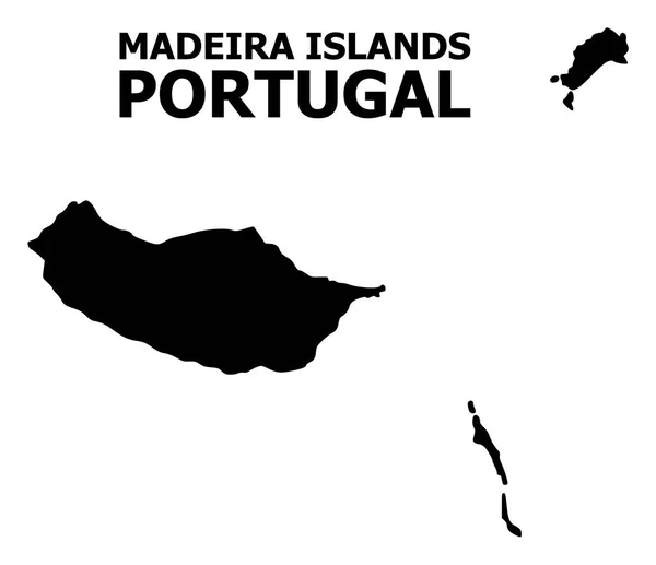 Векторная плоская карта Мадфелловых островов с названием — стоковый вектор