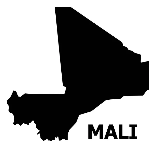 Mapa plano vectorial de Malí con leyenda — Vector de stock