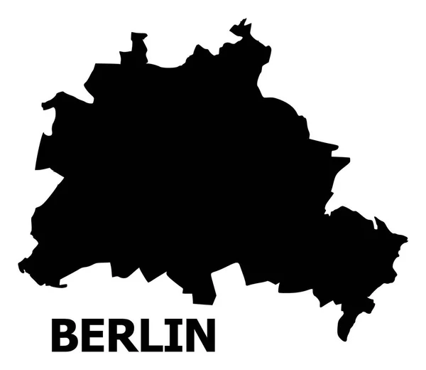 Vector Flat Map of Berlin City with Name — Stock Vector