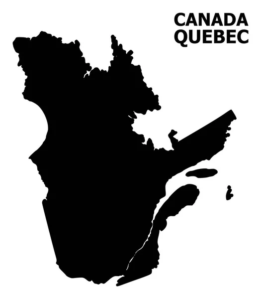 Векторная плоская карта провинции Квебек с названием — стоковый вектор