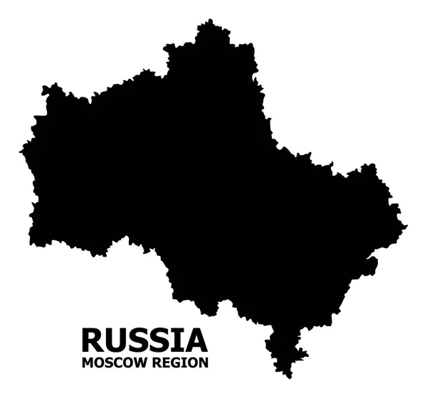 Vector flat karta över Moscow region med namn — Stock vektor
