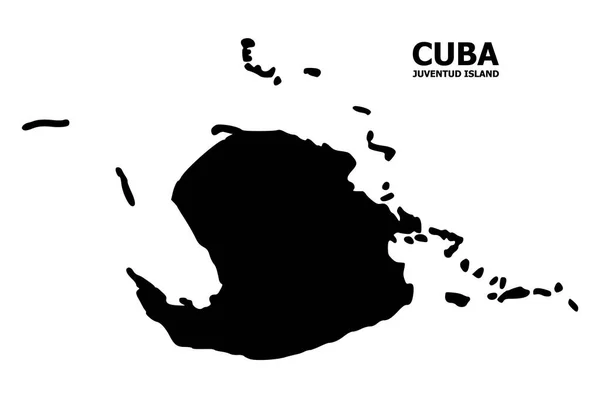 Carte vectorielle plate de l'île de Juventud avec légende — Image vectorielle