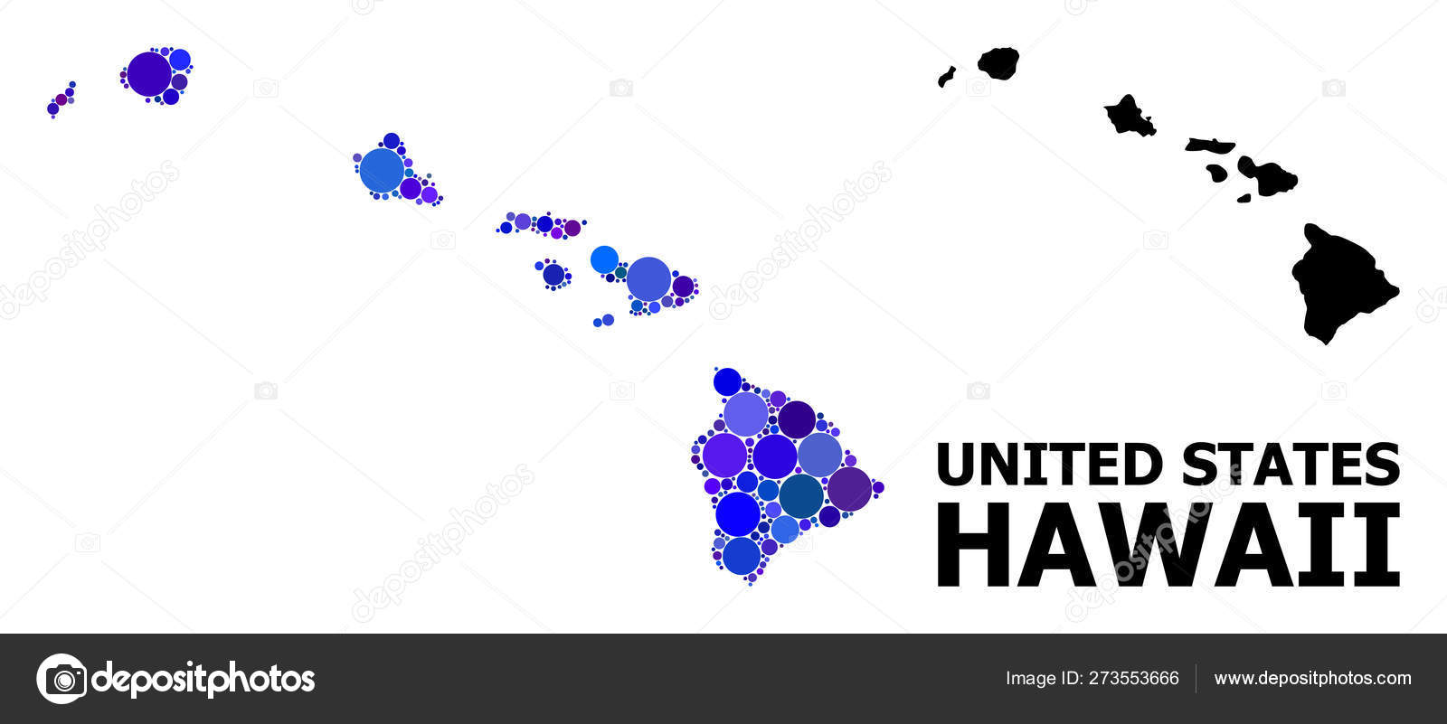 ハワイ諸島の地図ストックベクター ロイヤリティフリーハワイ諸島の地図イラスト Depositphotos