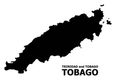 Adı ile Tobago Adası vektör düz harita