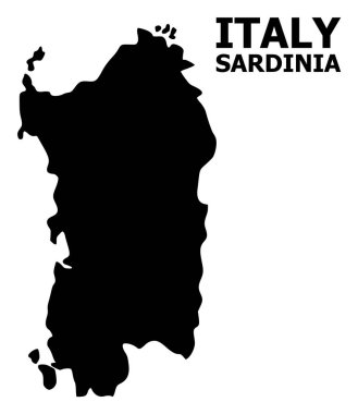 Başlıklı Sardunya Bölgesi Vektör Düz Haritası