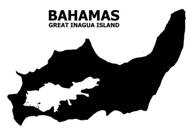 Adı büyük Inagua Adası Vektör Düz Haritası