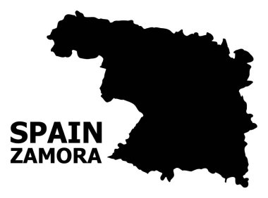 Başlıklı Zamora Eyaleti Vektör Düz Haritası