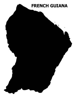 Başlıklı Fransız Guyanası Vektör Düz Haritası