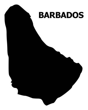 Adı ile Barbados Vektör Düz Haritası