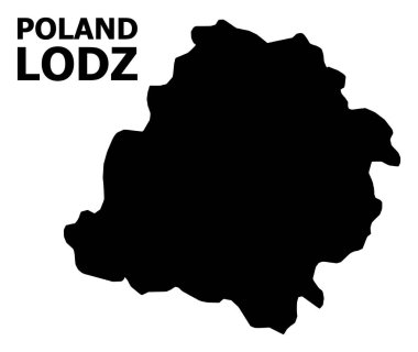 Lodz Eyaleti Vektör Düz Haritası