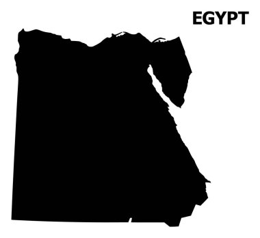 Adı ile Mısır Vektör Düz Haritası