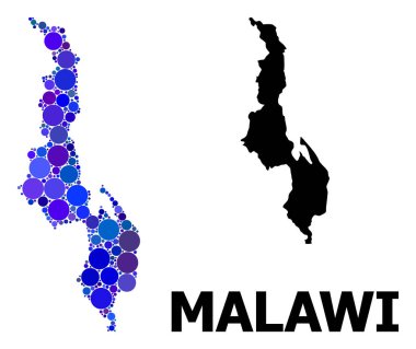 Malavi Mavi Daire Mozaik Haritası