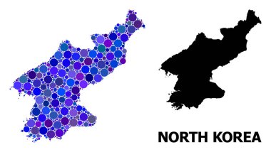Mavi Daire Kuzey Kore Mozaik Haritası