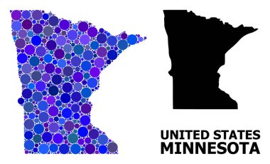 Minnesota State Mavi Daire Mozaik Haritası