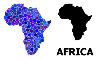 Afrika Mavi Daire Mozaik Haritası