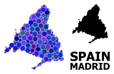 Madrid Eyaleti Mavi Daire Mozaik Haritası
