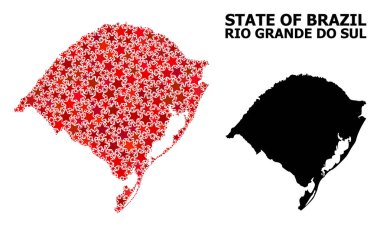 Rio Grande Do Sul State Kızılyıldız Mozaik Haritası
