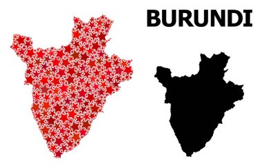 Burundi Kızılyıldız Mozaik Haritası