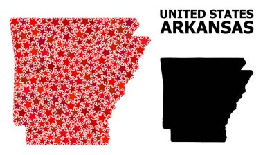 Arkansas Eyaleti Kızılyıldız Mozaik Haritası