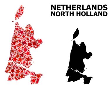 Kuzey Hollanda Kızılyıldız Mozaik Haritası