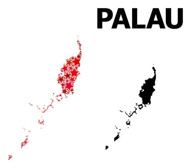 Palau Adaları Kızılyıldız Mozaik Haritası