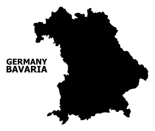 Mapa plano vectorial del estado de Baviera con nombre — Archivo Imágenes Vectoriales