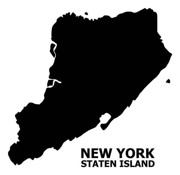 Adile Staten Island Vektör Düz Haritası — Stok Vektör