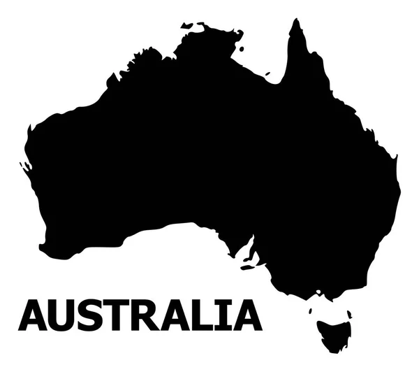Vector Mapa plano da Austrália com nome — Vetor de Stock