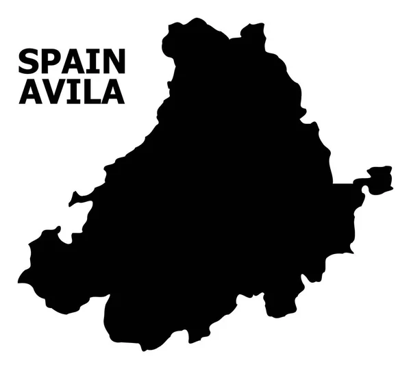 Mapa plano vetorial da província de Ávila com nome —  Vetores de Stock