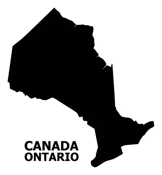 Mapa plano vectorial de la provincia de Ontario con leyenda — Archivo Imágenes Vectoriales