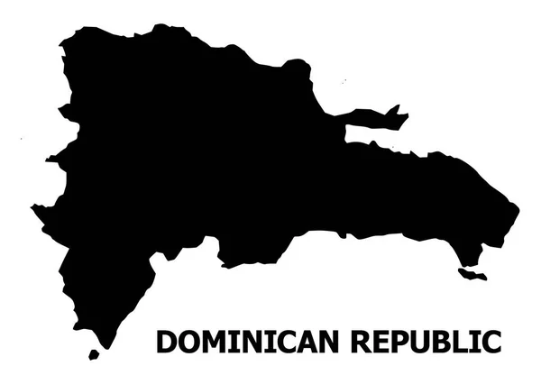 Mapa plano vectorial de República Dominicana con nombre — Archivo Imágenes Vectoriales