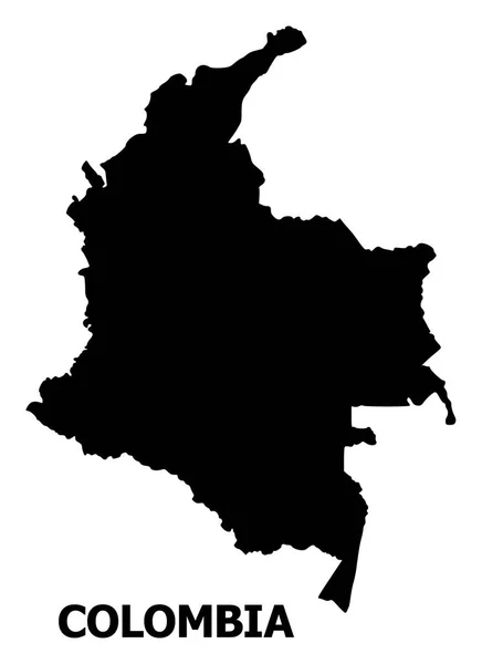Vektor flache Karte von Kolumbien mit Namen — Stockvektor