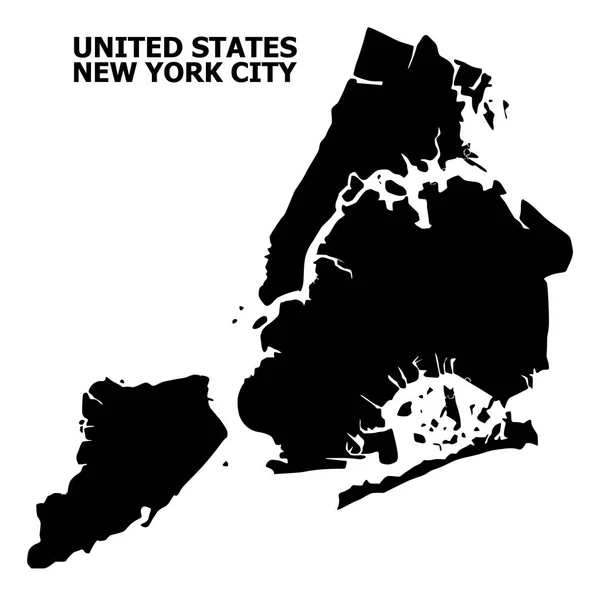 Başlık lı New York Vektör Düz Haritası — Stok Vektör