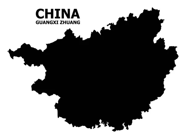 Başlık ile Guangxi Zhuang Bölgesi Vektör Düz Haritası — Stok Vektör