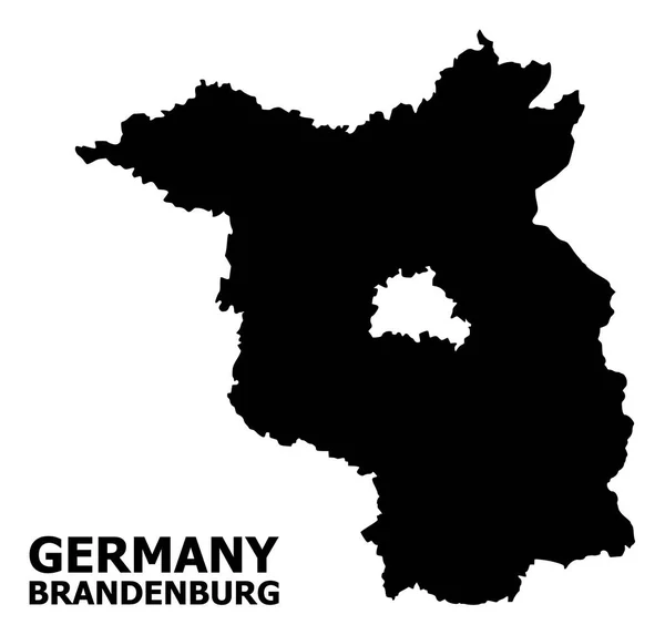 Mapa plano vectorial del estado de Brandeburgo con leyenda — Archivo Imágenes Vectoriales