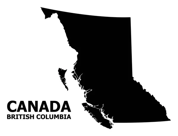 Векторная плоская карта провинции Британская Колумбия с названием — стоковый вектор