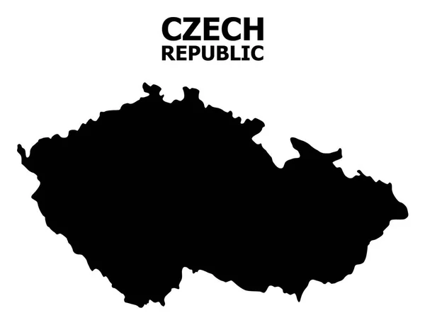 Векторна плоска карта Чеської Республіки з назвою — стоковий вектор