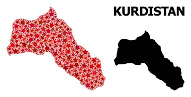 Kürdistan Kızılyıldız Mozaik Haritası