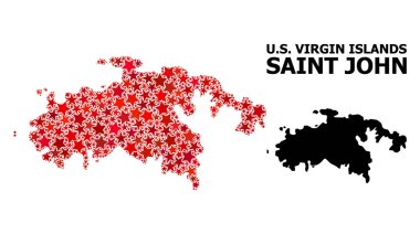 Saint John Adası Kızılyıldız Desen Haritası