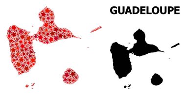 Guadeloupe Kızılyıldız Desen Haritası