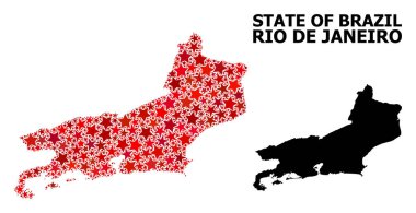 Rio De Janeiro Eyaleti Kızılyıldız Desen Haritası