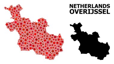 Overijssel Eyaleti Kızılyıldız Desen Haritası