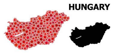 Macaristan Kızıl Yıldızlı Mozaik Haritası