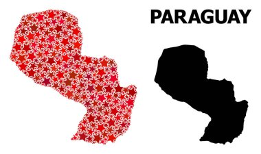 Paraguay Kızılyıldız Desen Haritası