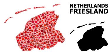Friesland Eyaleti Kızılyıldız Mozaik Haritası
