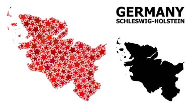 Schleswig-Holstein Eyaleti Kızılyıldız Desen Haritası