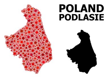 Podlasie Eyaleti Kızıl Yıldızlı Mozaik Haritası