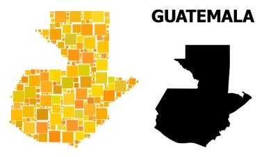 Guatemala altın kare Mozaik Haritası