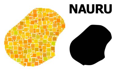 Nauru altın kare Mozaik Haritası